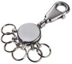 TROIKA Kulcstartó, 6 gyűrűvel, TROIKA "Patent", ezüst (TROKYR60MC) - bestoffice