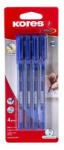 Kores Golyóstoll, 1, 0 mm, kupakos, háromszögletű, KORES "K2-M", kék (37214) - bestoffice