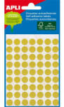 APLI Etikett, 8 mm kör, kézzel írható, színes, APLI, sárga, 288 etikett/csomag (2044) - bestoffice