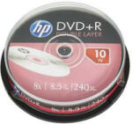 HP DVD+R lemez, kétrétegű, 8, 5GB, 8x, 10 db, hengeren, HP (DVDH_8DLB10)