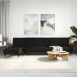 vidaXL Canapea extensibilă în formă de L negru 279x140x70 cm catifea (3157218) Canapea