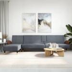 vidaXL Canapea extensibilă în formă de L gri 279x140x70 cm catifea (3157216) Canapea