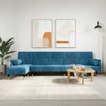 vidaXL Canapea extensibilă în formă de L albastru 271x140x70cm catifea (3157220) Canapea