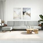 vidaXL Canapea extensibilă în formă de L gri 279x140x70 cm catifea (3157215) Canapea