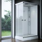 Sanimix üveghátfalas szögletes zuhanykabin tálcával 120x80x215cm 22.8708-120 (22.8708-120)