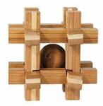 Fridolin Joc logic IQ din lemn de bambus Box with ball (Fr_17466) - Technodepo