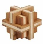 Fridolin Joc logic IQ din lemn bambus Double cross (Fr_17457) - Technodepo