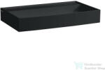 Laufen Kartell By Laufen 80x46 cm-es csiszolt aljú mosdó csaplyuk és túlfolyó nélkül, matt fekete H8163367161121 (H8163367161121)