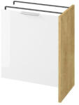 Cersanit City 65 ajtós szekrény SLIM mosógépekhez, fehér/tölgy S584-037-DSM (S584-037-DSM)
