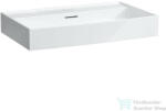 Laufen Kartell By Laufen 80x46 cm-es csiszolt aljú mosdó csaplyuk nélkül, LCC Active bevonattal, Fehér H816336A001091 (H816336A001091)