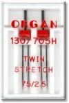 Organ Ace Duble tricot Organ, finete 75, cu 2-5-4, 0 mm distanta intre ace, sistem ac 130/705H (520000) - cusutsibrodat