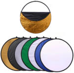  7 in 1 Derítőlap - 110cm Fotós reflektor, derítő háttér (Kerek) (derito-7in1-110)