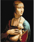 Brushme Számozott kifestő készlet, feszített vásznon, 40x50 cm - Leonardo: Hölgy hermelinnel