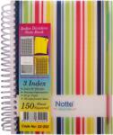 NOTTE Caiet cu spirala si index, A6, 150 file, coperta plastic, NOTTE World of Colors