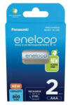 Panasonic Tölthető elem, AAA mikro, 2x800 mAh Ni-MH, PANASONIC "Eneloop (BK4MCDE-2BE)