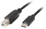 Lanberg Cablu Date LANBERG CA-USBA-13CC-0018-BK 1.8 m USB 2.0 USB C USB B Black (CA-USBA-13CC-0018-BK)