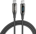 Budi USB-C to USB-C LED cable Budi, 100W, 1.5m (black) (229TT) - scom