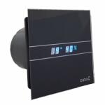 CATA e-100mth bk ventilátor metakrilát előlappal, utószellőztető és páraérzékelő funkcióval, fekete (00900603) - ventilatorok