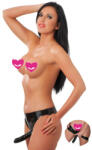 Rimba Latex Play Ladies Briefs with Dildo Inside 12x3.5cm & Outside 14x4cm Black L