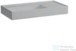 Laufen Kartell By Laufen 90x46 cm-es csiszolt aljú mosdó csaplyuk és túlfolyó nélkül, matt szürke H8183387591121 (H8183387591121)