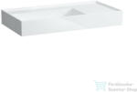 Laufen Kartell By Laufen 90x46 cm-es csiszolt aljú mosdó csaplyuk és túlfolyó nélkül, LCC bevonattal, fehér H8183384001121 (H8183384001121)