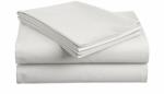  Cearsaf de pat din bumbac cu elastic Culoare alb, STANDARD 90 x 200 cm