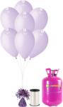 HeliumKing Set petrecere heliu cu baloane mov 20 buc