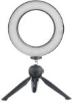  Lampa circulara LED 16 cm diametru, mini trepied cap rotativ 360 grade inclus