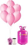 HeliumKing Set petrecere heliu cu baloane roz 20 buc