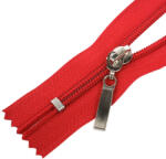  Spirál cipzár zárt #5D0 fém húzó autolock piros 148 - 16 cm