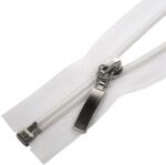  Spirál cipzár nyitható #5D0 fém húzó, fehér - 70 cm