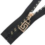  Műanyag cipzár nyitható #5KD-ZC fekete - 80 cm