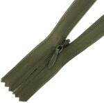  Rejtett cipzár hálós (hurkolt) #3W0 zárt 22 cm - Keki zöld 327