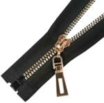  Műanyag cipzár nyitható #5KD-RZ2 fekete - 80 cm