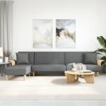 vidaXL Canapea extensibilă în formă de L gri 279x140x70 cm textil (3157212) Canapea