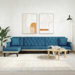 vidaXL Canapea extensibilă în formă de L albastru 271x140x70cm catifea (3157275) Canapea