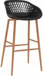 vidaXL Scaune de bar, 2 buc, negru (248152)