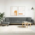 vidaXL Canapea extensibilă în formă de L gri 275x140x70 cm textil (3157233) Canapea