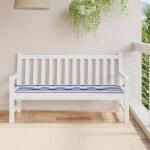 vidaXL Pernă de bancă dungi albastre și albe 150x50x3 cm textil oxford (361157)