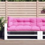 vidaXL Perne de paleți, 3 buc. , roz material textil (360775)