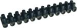 Tracon Flexibilis nyomólemezes sorozatkapocs, H profil, 12 tag, fekete (SF60A-H-L)