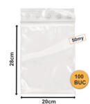  Pungi Cu Fermoar, Set 100 bucăți, 200x280mm, 50my (ZIP-200-280-100)