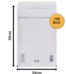  Plicuri cu bule albe F16 240x350 - 100 buc (F16A-100)