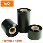  Ribon 110mm x 450m, Ceară, Negru, OUT (RIB-Wax-110-450-OUT)