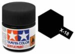 Tamiya Acrylic Paint Mini X-18 Black Semi Gloss 10 ml (81518)
