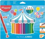 Maped Creioane colorate, Color Peps, My First Jumbo, 24 culori/set, FSC, Maped 834013FC