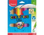 Maped Creioane Colorate, Color Peps Star, 24 culori/set, FSC, Maped 183224FC