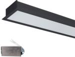 ELMARK Led ПРОФИЛ ЗА ВГРАЖДАНЕ s48 24w 4000k 1200mm ЧЕРЕН+АВАРИЕН БЛОК (99fm1204024/ble)