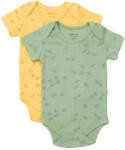 BabyCosy Set 2 body-uri Printed, BabyCosy, 50% modal+50% bumbac, Lamaie/Verde (Marime: 0-3 Luni) (BC-CSYM11216-18)