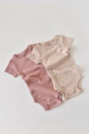 BabyCosy Set de 2 body-uri cu maneca scurta din bumbac organic si modal - Roz/Blush (BC-CSYM11207-18)